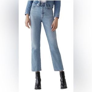 Agolde pinch waist zip fly high rise light indigo blue jeans size 31